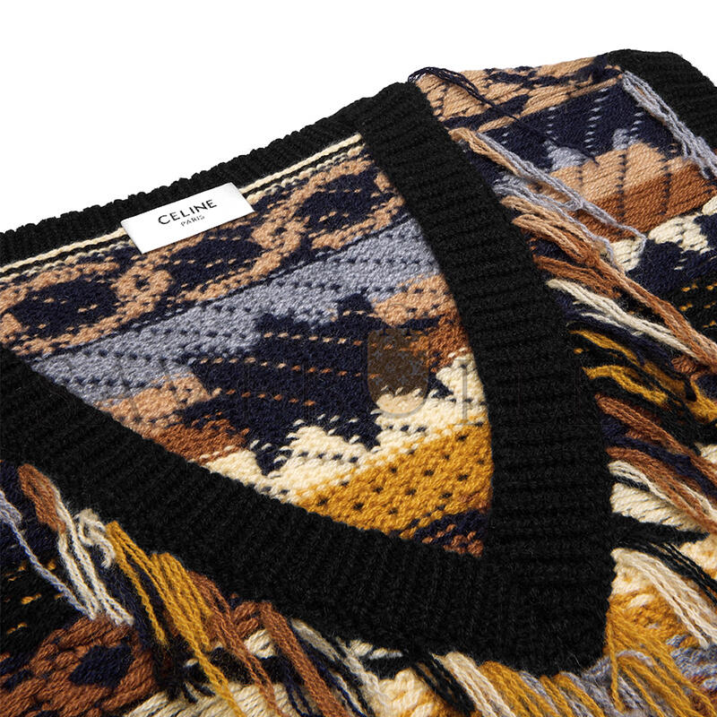 CELINE TOP IN JACQUARD CASHMERE RY0LU0V65.19BD